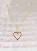 Cadena Aros 1.8 mm 45 Cms + Dije Amour fucsia