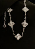 Pulsera clover 1,2 cm 18 Cms, plata Ley 925