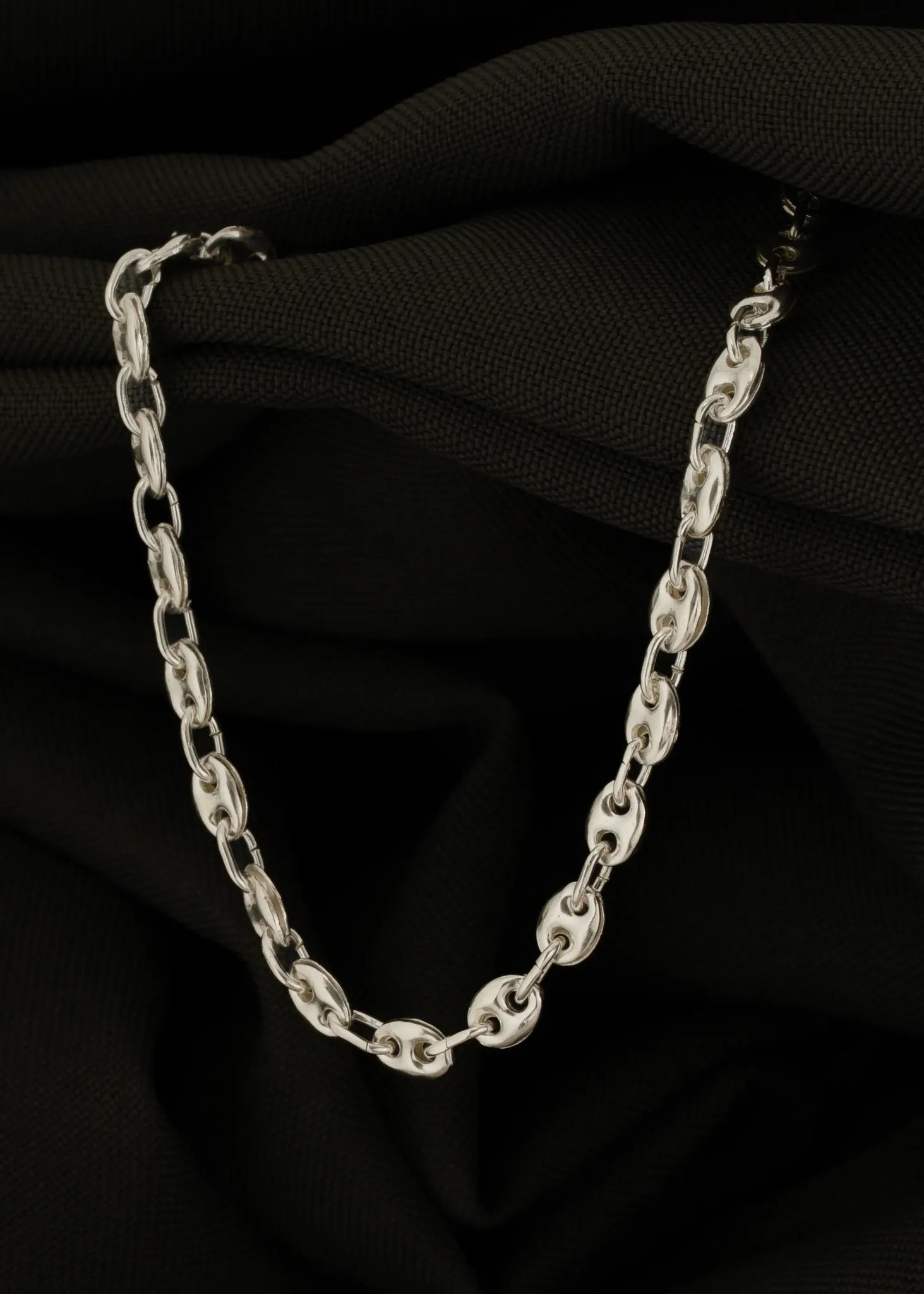 Cadena Gcc 4mm 65cms, plata ley 925