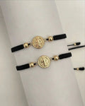 Juego pulsera san Benito mediano con balin #5. X2