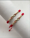 Juego pulsera con dije infinito y balines #4. X2