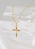 Cadena canutillo militar 65 Cms +dije Cruz toretto verde