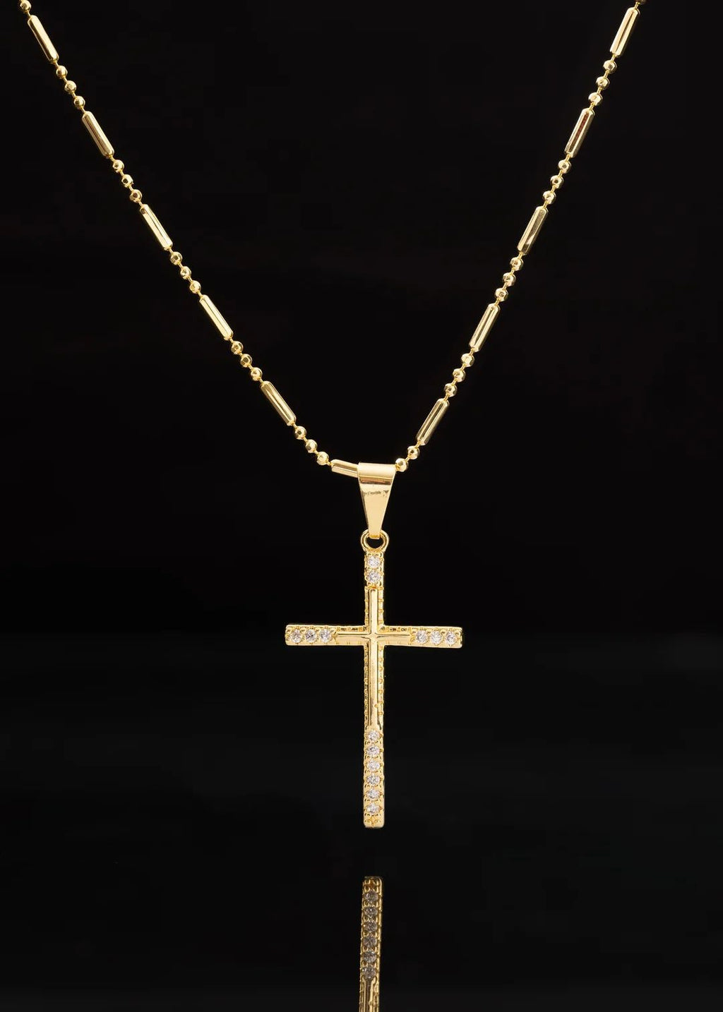 Cadena canutillo militar 65cm+ dije cruz spitze 14
