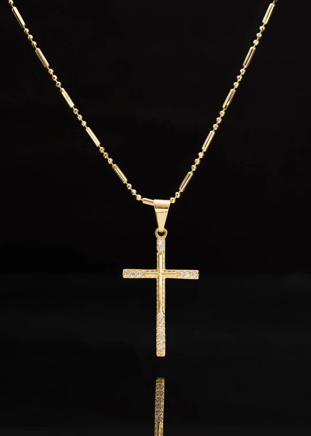 Cadena canutillo militar 65cm+ dije cruz spitze 14