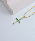 Dije mini swarovski verde